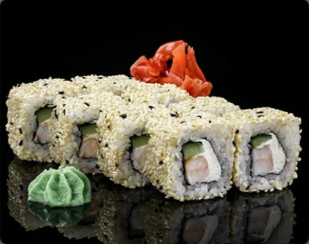 Эби калифорния с кунжутом (10 шт.) Эби калифорния с кунжутом (8 шт.)